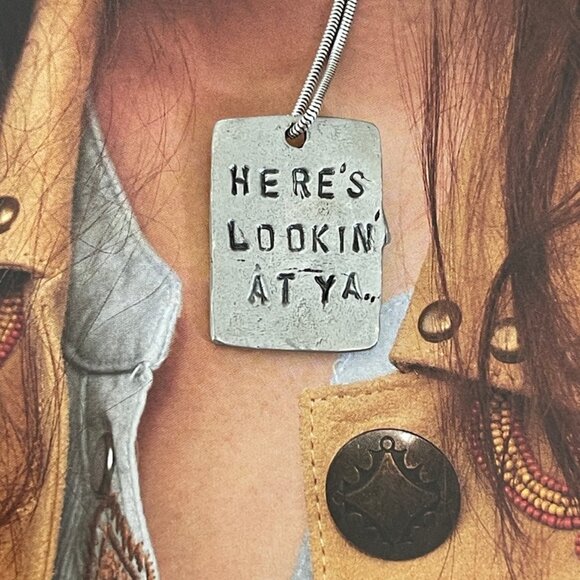 ARTISAN Sterling Necklace with Horse Pendant that says: "Here's Lookin' at Ya'" - Picture 4 of 11